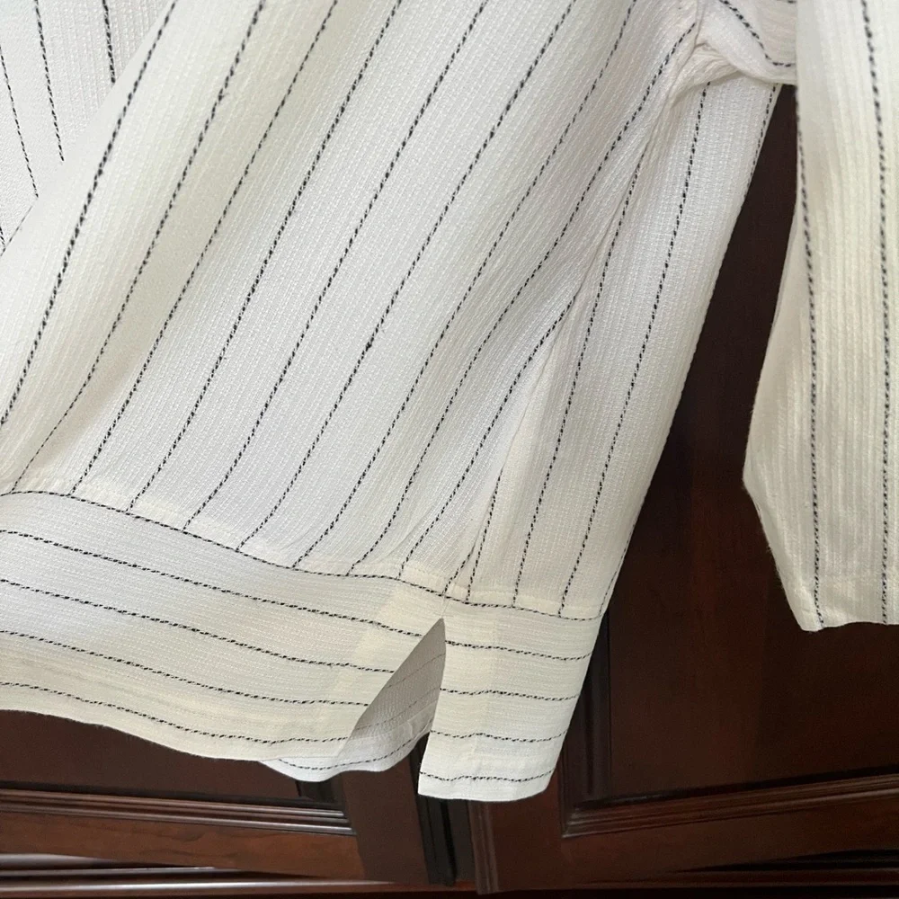 Eileen White Striped Blouse - Picture 2 of 3